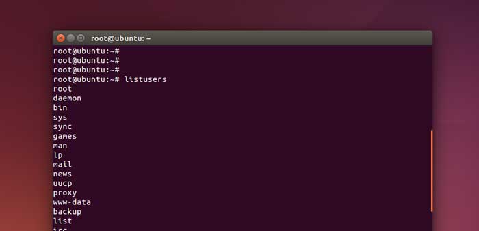 linux list users